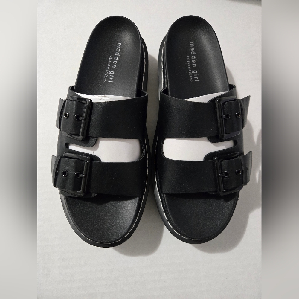 NEW MADDEN GIRL DIZZYY BLACK PARIS SLIP ONS